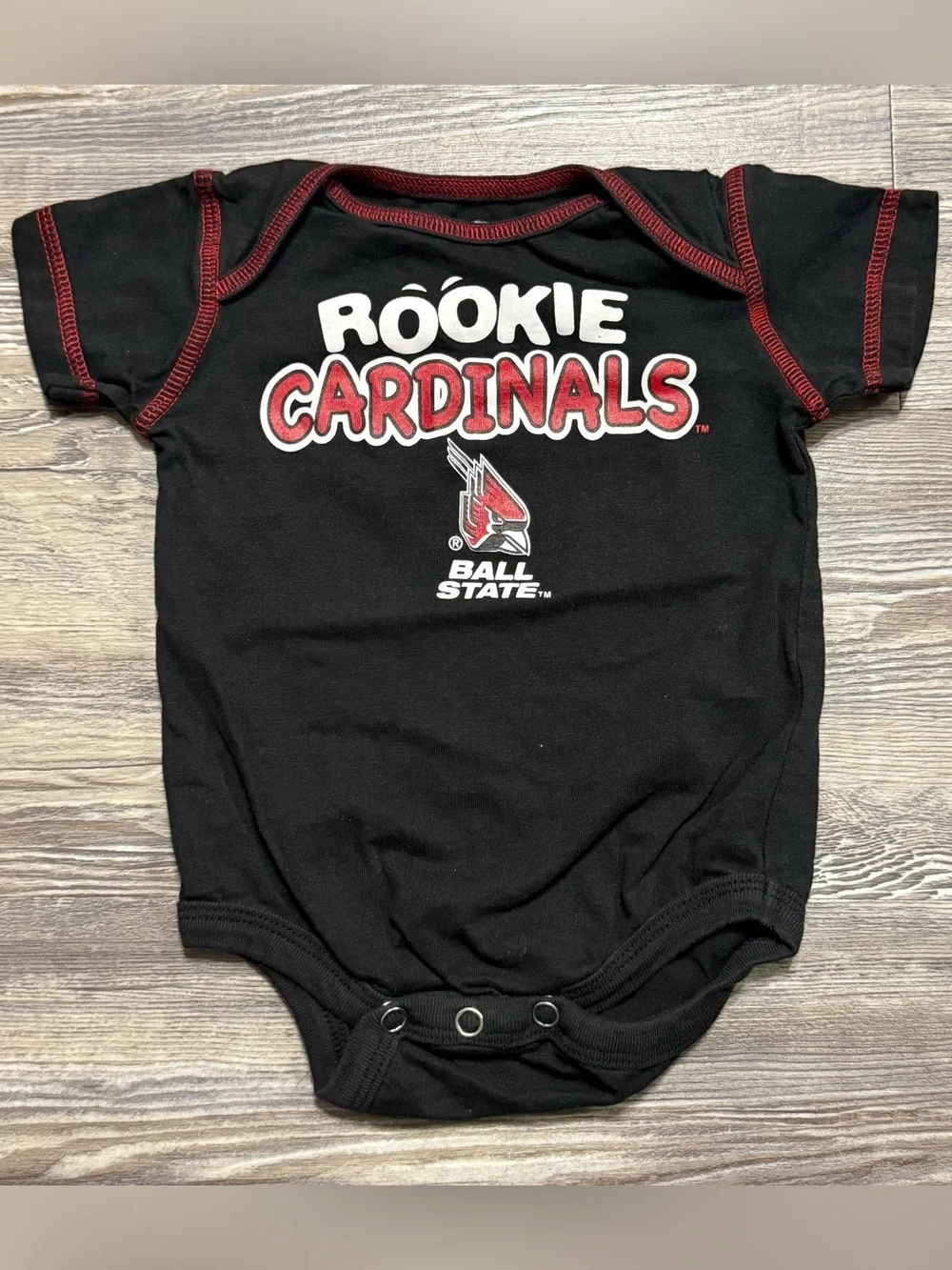 Ball State Cardinals Baby Bodysuit Set 3-6M 4 Pack College Football